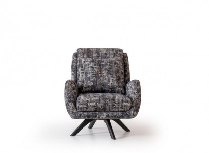 Designer armchair living room luxury furniture gray style single-seater lounge club